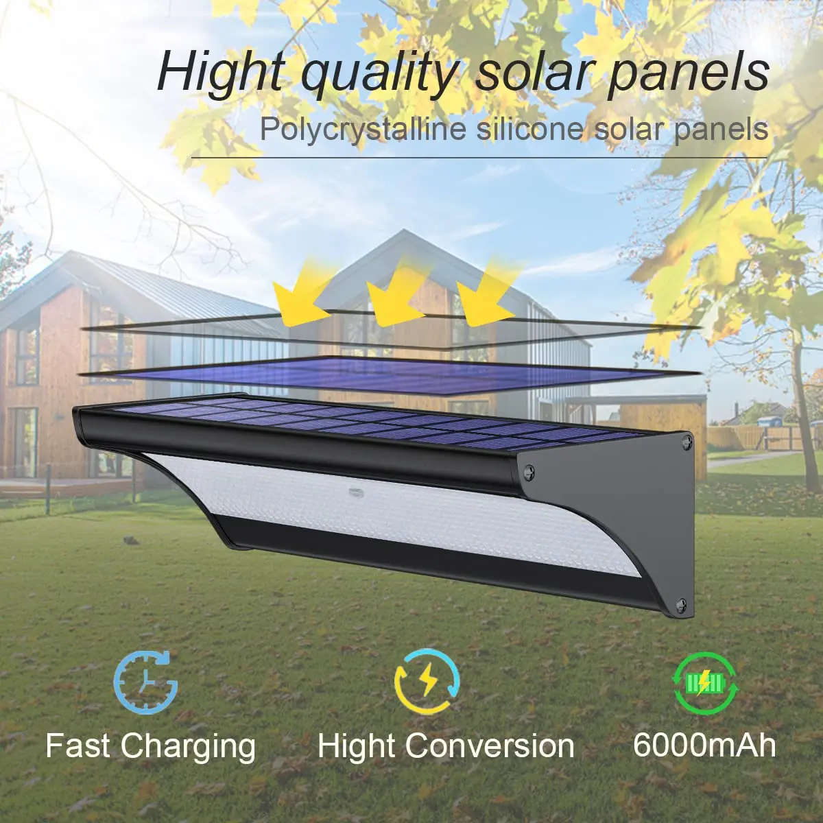 60/48Led Outdoor Solar Wall Li - Waterproof Junction Box Solar 评论和价格