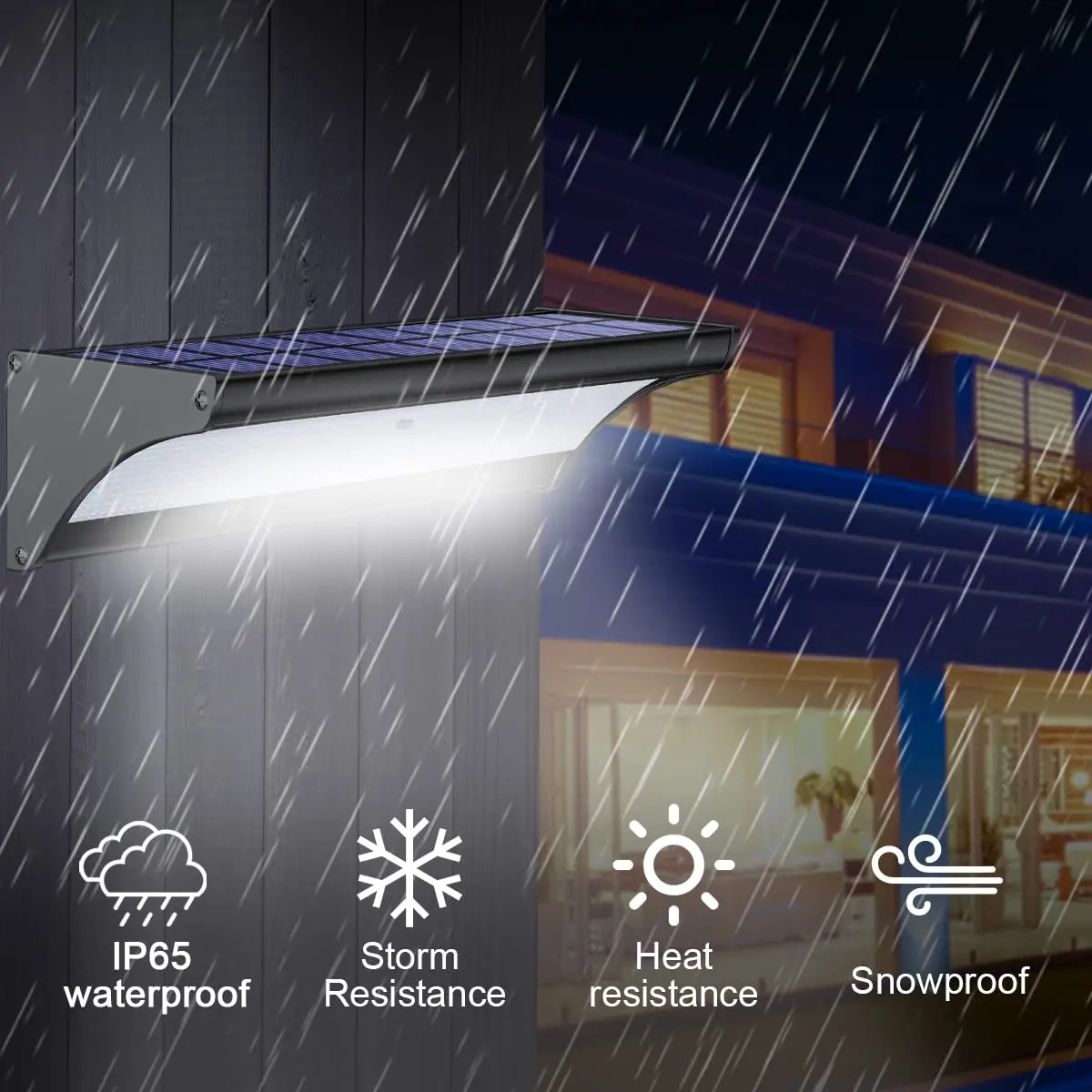60/48Led Outdoor Solar Wall Li - Waterproof Junction Box Solar 评论和价格