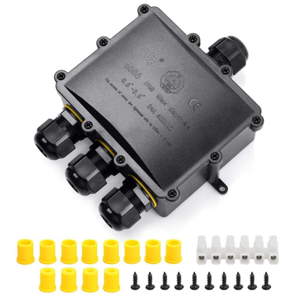 4Way 1In3Out IP68 Waterproof 4 - Waterproof Junction Box Solar 评论和价格